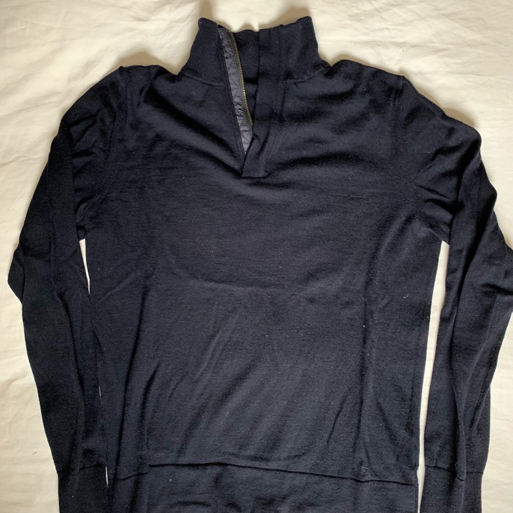 Navy Wool Pullover Lightknit Sweater